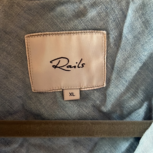Rails denim-like button down top - Picture 2 of 5
